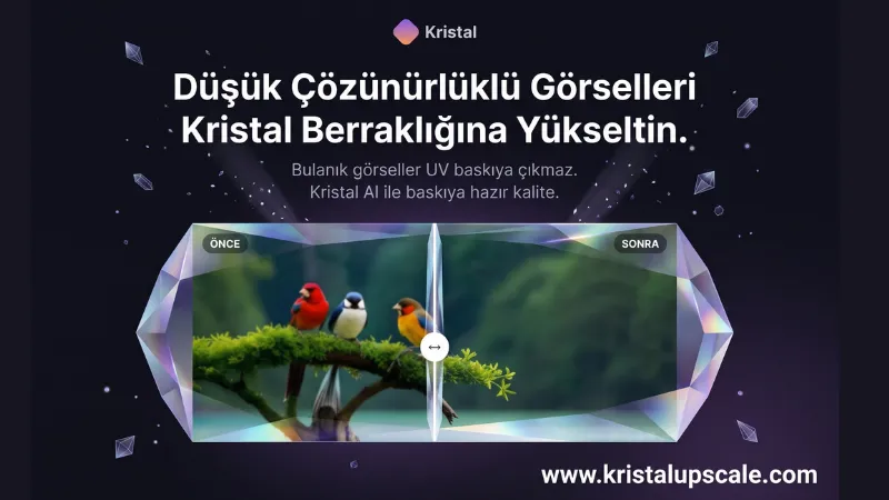 Kristal Upscale ana sayfa görünümü