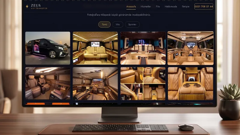 Zeus VIP Transfer ana sayfa görünümü
