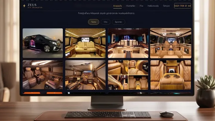 Zeus VIP Transfer ana sayfa görünümü